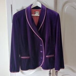 Vintage Purple Velvet Blazer